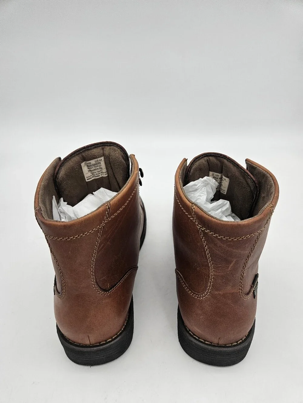 Eastland High Fidelity Boots Mens Brown Leather Ankle Combat Lace Up Size 10D